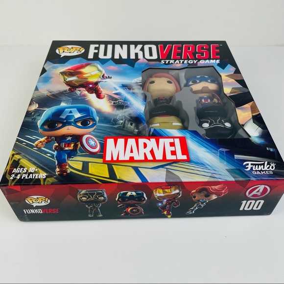 Funko Pop! Funkoverse Marvel #100 Strategy Game Iron Man Black Panther Avengers - Picture 6 of 6